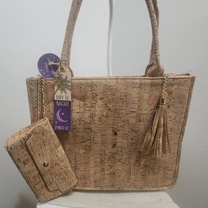 2 piece Cork tote and crossbody